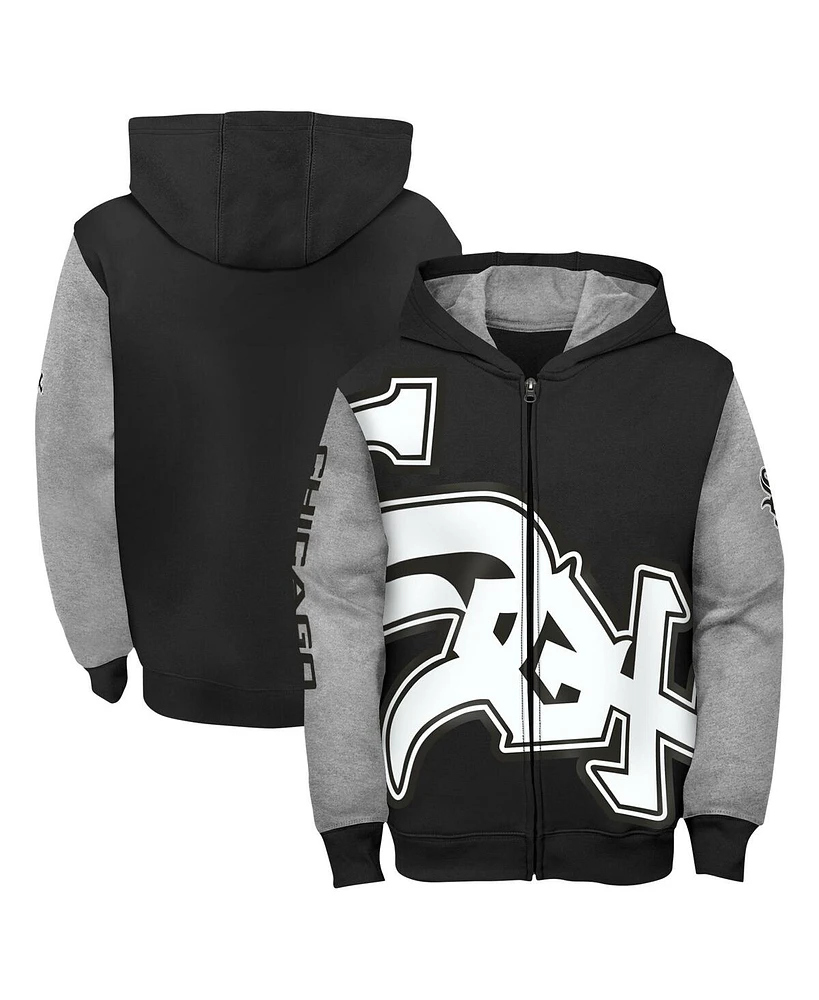 Toddler Boys and Girls Black Chicago White Sox Postcard Full-Zip Hoodie