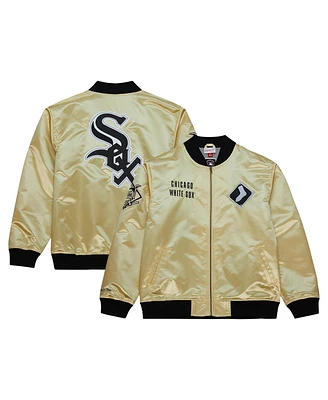 Men's Mitchell & Ness Gold Chicago White Sox Og 2.0 Lightweight Satin Full-Zip Jacket