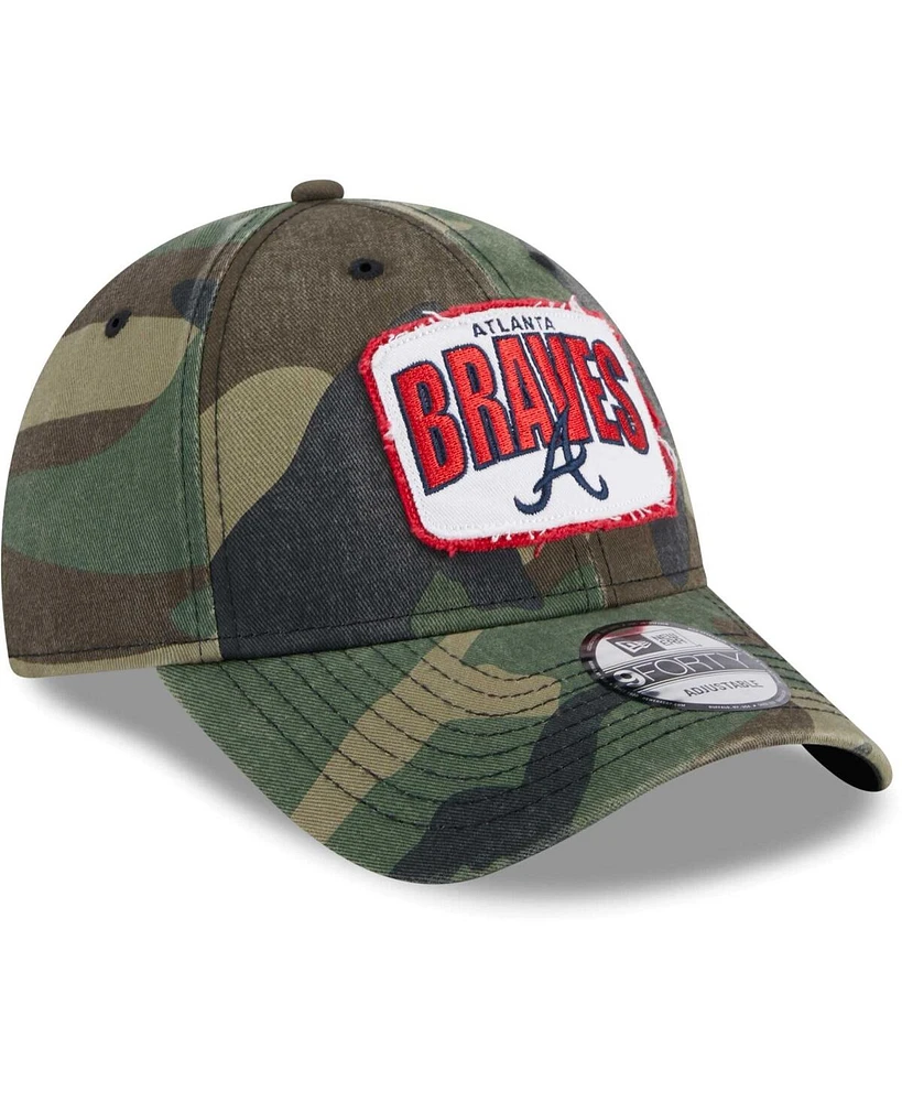 Men's New Era Camo Atlanta Braves Gameday 9FORTY Adjustable Hat