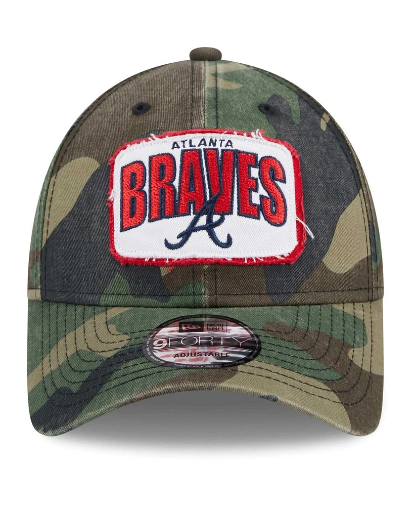 Men's New Era Camo Atlanta Braves Gameday 9FORTY Adjustable Hat