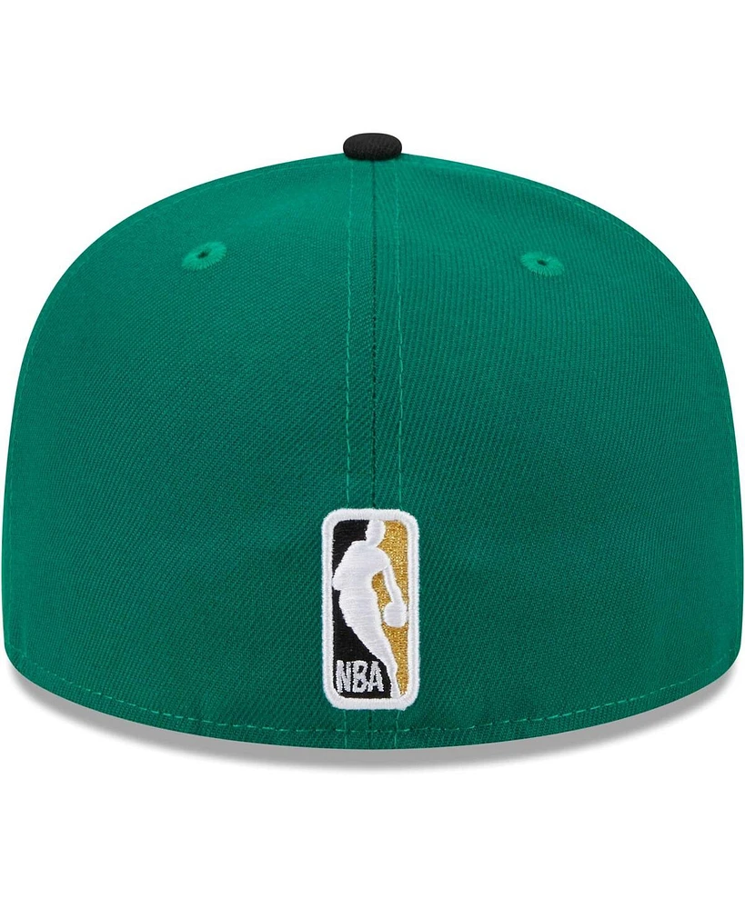 Men's New Era Kelly Green, Black Boston Celtics Gameday Gold Pop Stars 59FIFTY Fitted Hat