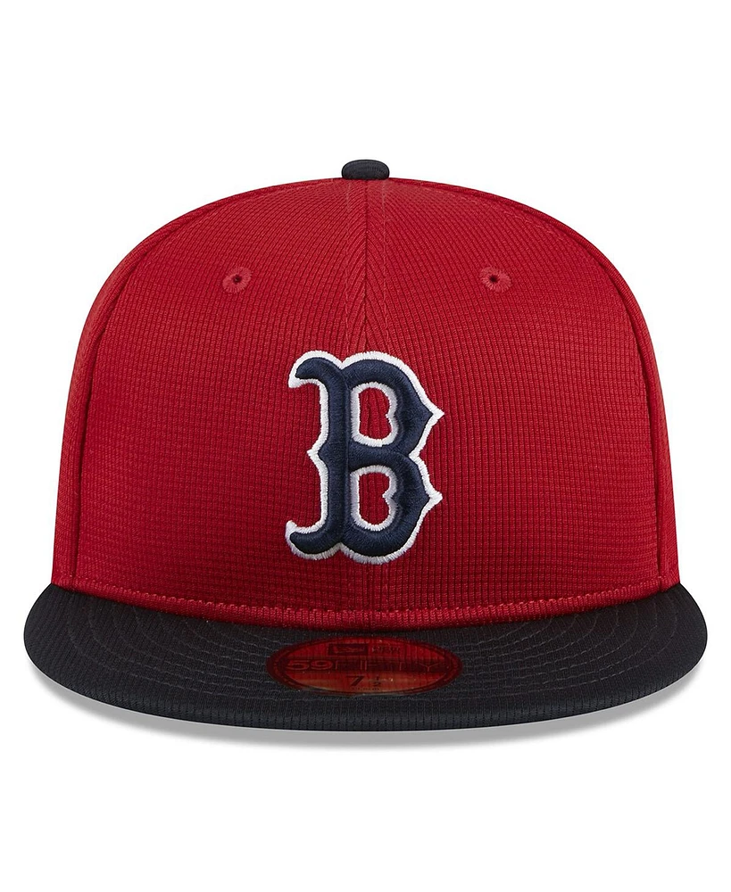 Men's New Era Red Boston Red Sox 2024 Batting Practice 59FIFTY Fitted Hat
