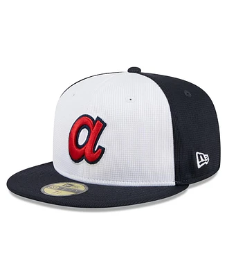 Men's New Era White Atlanta Braves 2024 Batting Practice 59FIFTY Fitted Hat