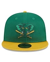 Men's New Era Kelly Green Oakland Athletics 2024 Batting Practice 59FIFTY Fitted Hat