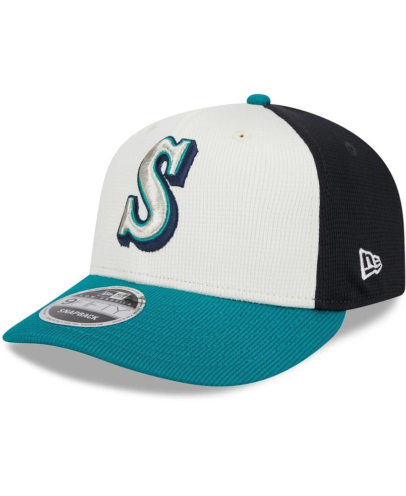 Men's New Era Cream Seattle Mariners 2024 Batting Practice Low Profile 9FIFTY Snapback Hat