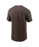 Men's Nike Brown San Diego Padres Fuse Wordmark T-shirt