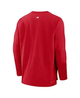 Men's Nike Red Los Angeles Angels Authentic Collection City Connect Player Tri-Blend Performance Pullover Jacket