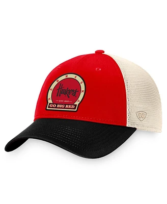 Men's Top of the World Scarlet Nebraska Huskers Refined Trucker Adjustable Hat