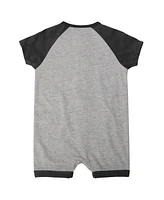 Baby Boys and Girls Heather Gray Chicago White Sox Extra Base Hit Raglan Full-Snap Romper