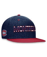 Men's Fanatics Navy, Red Montreal Canadiens Authentic Pro Rink Two-Tone Snapback Hat