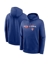 Men's Nike Royal New York Mets Swoosh NeighborHOOD Pullover Hoodie