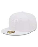 Men's New Era Texas Rangers White on White 59FIFTY Fitted Hat