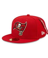Men's New Era x Alpha Industries Scarlet Tampa Bay Buccaneers 59FIFTY Fitted Hat