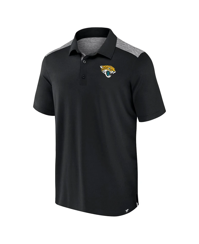 Men's Fanatics Black Jacksonville Jaguars Long Shot Polo Shirt