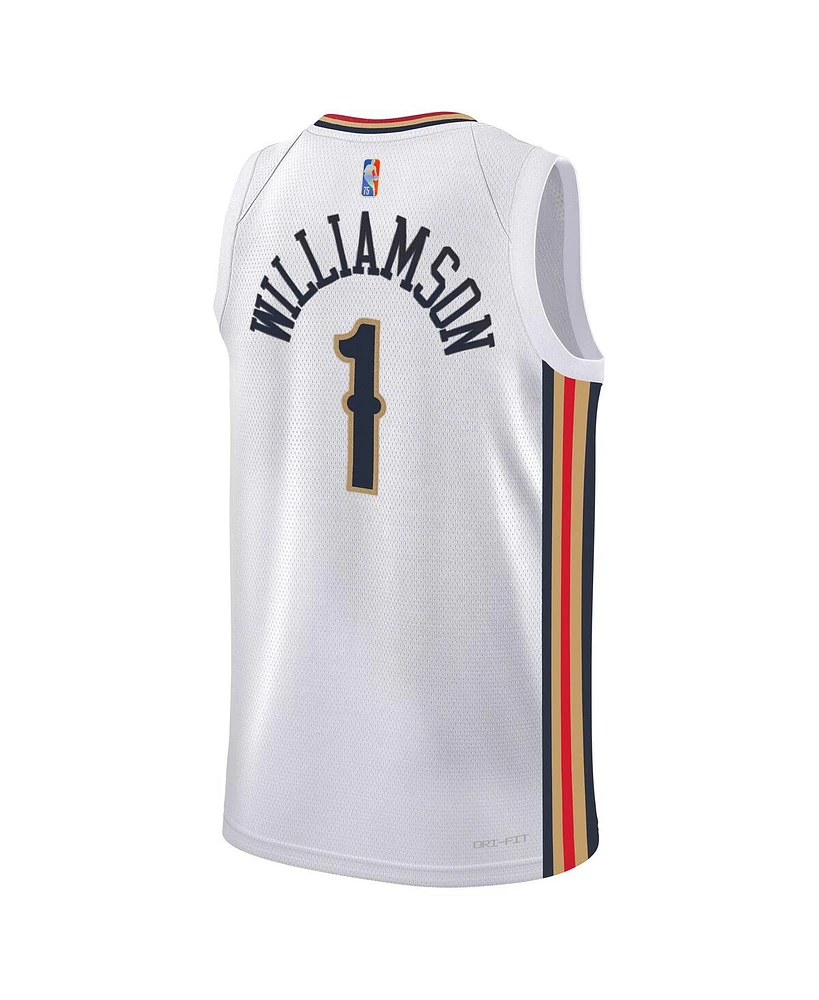 Big Boys Nike Zion Williamson White New Orleans Pelicans Swingman Jersey - City Edition