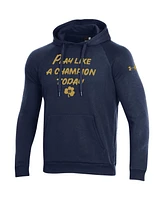 Men's Under Armour Navy Notre Dame Fighting Irish Play Like A Champion Today All Day Raglan Fleece Hoodie