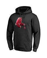 Men's Fanatics Black Boston Red Sox Midnight Mascot Pullover Hoodie