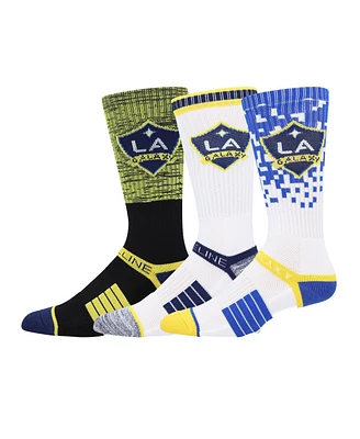 Men's Strideline La Galaxy Premium 3-Pack Knit Crew Socks Set