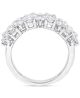 Moissanite Mixed-Cut Cluster Ring (3-5/8 ct. t.w.) Sterling Silver