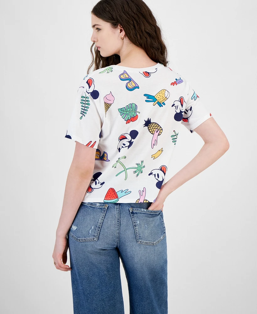 Disney Juniors' Mickey Tropical Graphic T-Shirt