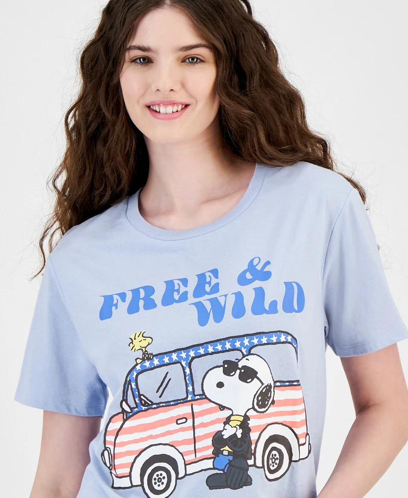 Disney Juniors' Snoopy Free And Wild Graphic T-Shirt