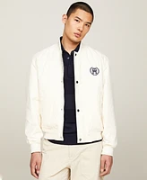 Tommy Hilfiger Men's Reversible Th Laurel Logo Bomber Jacket