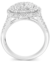 Effy Diamond Cluster Ring (1-1/3 ct. t.w.) in 14k White Gold