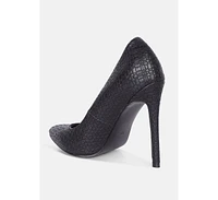 London Rag Brinkles Weave Pattern High Heel Pumps