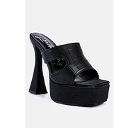 pda croc high heel platform sandals