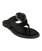 Gc Shoes Women's Jovie Woven Thong Flat Sandals