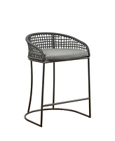 Madison Park Hermosa 21.5" Wide Woven Counter Stool