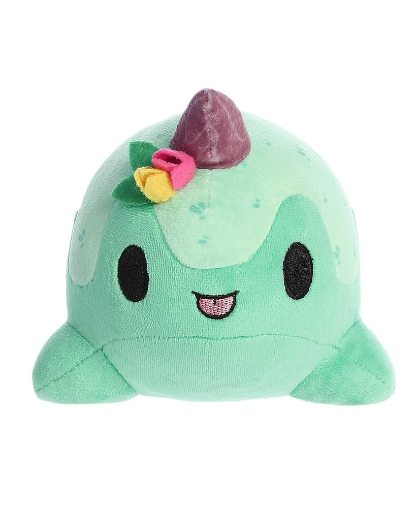 Aurora Small Tulip Nomwhal Tasty Peach Enchanting Plush Toy Green 7"