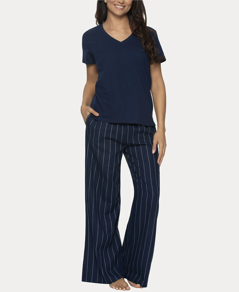 Felina Women's Mirielle 2 Pc. Short Sleeve Pajama Set