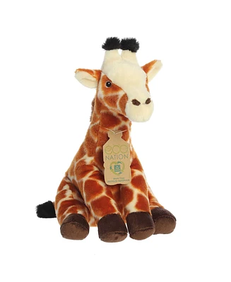 Aurora Medium Eco Hugs Giraffe Eco Nation Eco-Friendly Plush Toy Orange 12"