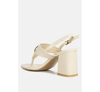 London Rag Monde Block Heel Thong Sandals