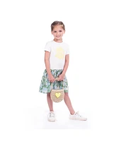 Child River Riviera Solid Jersey and Gauze Woven Dress