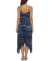 Raviya Tie-Dye Handkerchief-Hem Cover-Up Dress