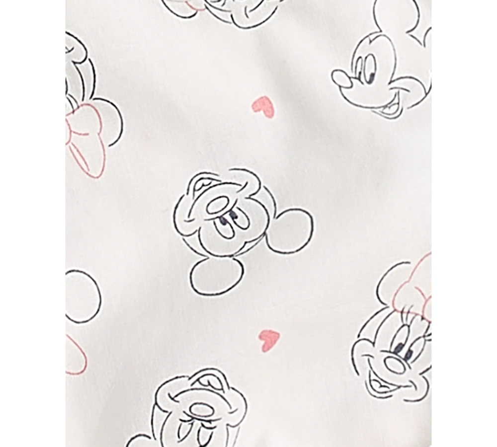 Disney Baby Minnie & Mickey Mouse Printed Tank Top Shorts, 2 Piece Set