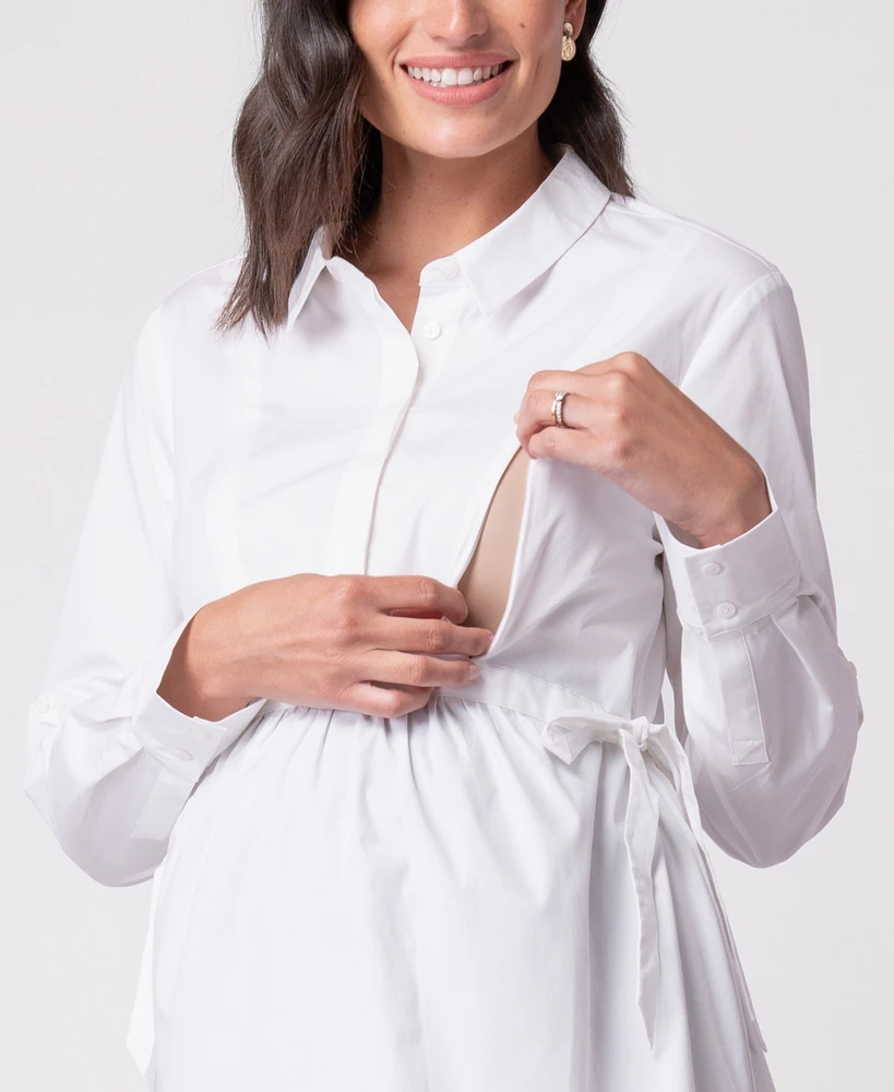 Seraphine Women's Cotton Maternity and Nursing Shirt