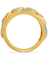 Men's Diamond Hexagon Link Inspired Ring (1/2 ct. t.w.) 18k Gold-Plated Sterling Silver