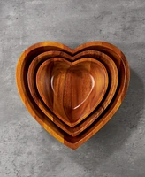 Nambe Eat Your Heart Out Nesting Bowls Set, 3 Pieces