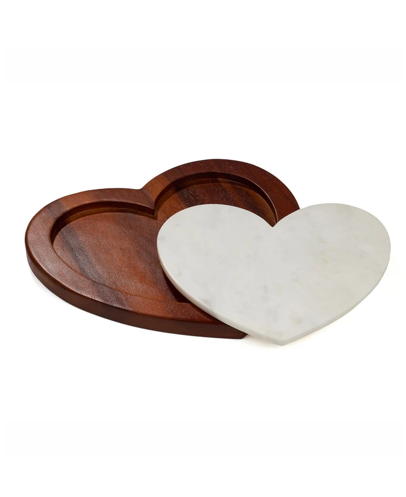 Nambe Eat Your Heart Out Cutting Board Set, 2 Piece