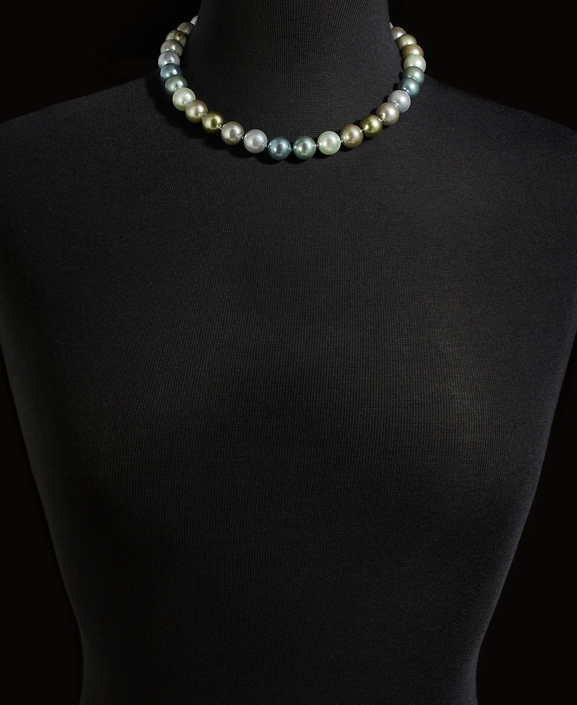 Charter Club Silver-Tone Color Bead & Imitation Pearl All-Around Collar Necklace, 16"+ 2" extender, Created for Macy's