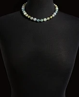 Charter Club Silver-Tone Color Bead & Imitation Pearl All-Around Collar Necklace, 16"+ 2" extender, Created for Macy's