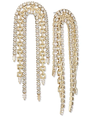 I.n.c. International Concepts Crystal & Chain Looped Statement Earrings, Created for Macy's