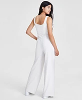 Bar Iii Women's Sleeveless Seamed-Bodice Jumpsuit, Created for Macy's