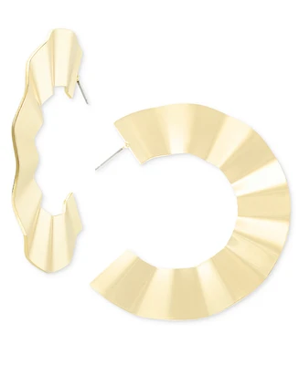 I.n.c. International Concepts Large Wavy C-Hoop Earrings, 2.36", Created for Macy's