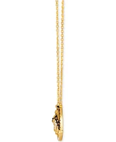 Le Vian Chocolate & Nude Diamond Horseshoe 19" Pendant Necklace (1/3 ct. t.w.) in 14k Gold