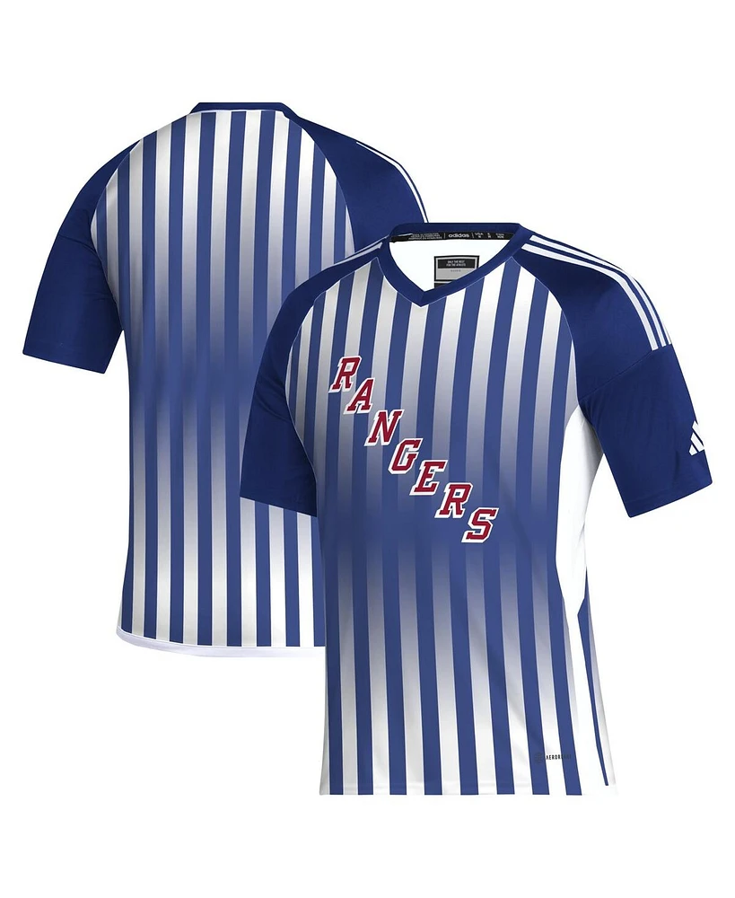 Men's adidas Blue New York Rangers Aeroready Raglan Soccer Top