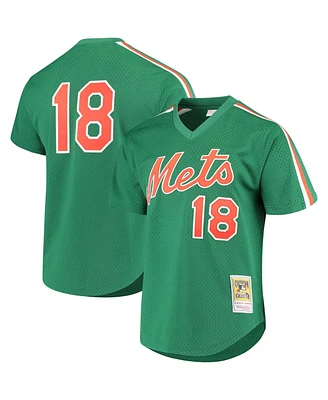 Men's Mitchell & Ness Darryl Strawberry Green New York Mets Cooperstown Mesh Batting Practice Jersey